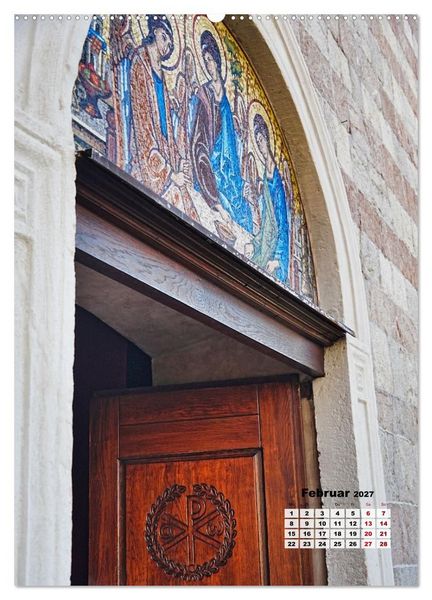 Produktbild: Kirchen rund um die Bucht von Kotor und in Budva (Wandkalender 2027 DIN A2 hoch), CALVENDO Monatskalender