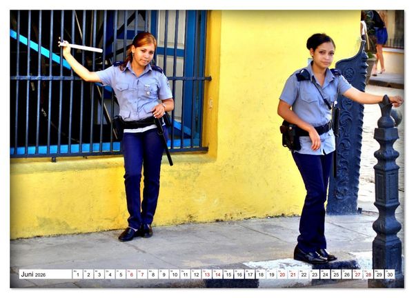 Produktbild: Auf Streife in Havanna - Kubas Policia Nacional Revolucionaria (Wandkalender 2026 DIN A4 quer), CALVENDO Monatskalender