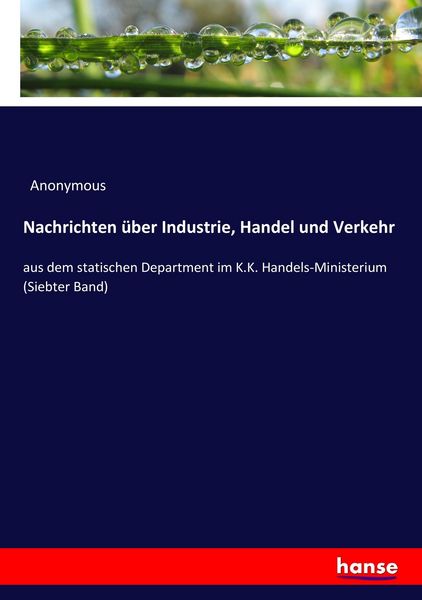 Produktbild: Nachrichten &uuml;ber Industrie, Handel und Verkehr