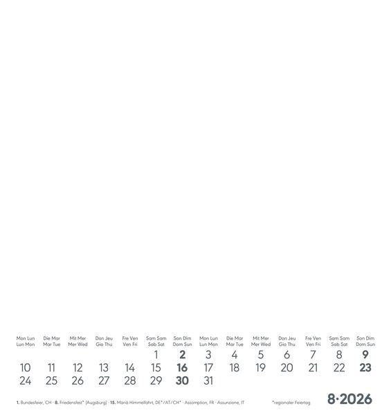 Produktbild: Kreativ-Kalender weiß 2026 - 16x17 cm - Foto, Malen, Basteln - datiert - Kreativkalender - Foto-Kalender - Alpha Edition