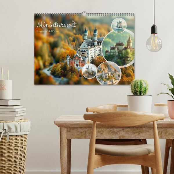 Produktbild: Miniaturwelt Burgen und Schl&ouml;sser (Wandkalender 2026 DIN A3 quer), CALVENDO Monatskalender