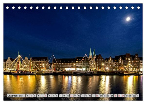 Produktbild: Hansestadt L&uuml;beck (Tischkalender 2026 DIN A5 quer), CALVENDO Monatskalender