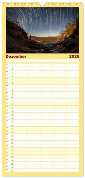 Produktbild: Familienplaner 2026 - Outback Australien mit 5 Spalten (Wandkalender, 21 x 45 cm) CALVENDO