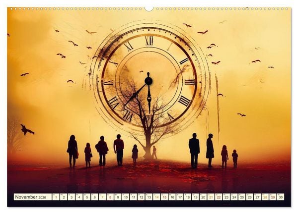Produktbild: Keine Zukunft ohne die Zeit (Wandkalender 2026 DIN A2 quer), CALVENDO Monatskalender