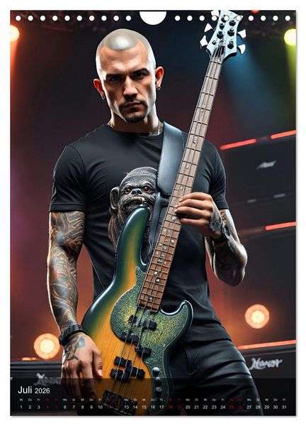 Produktbild: Rockstars - Live on Stage (Wandkalender 2026 DIN A4 hoch), CALVENDO Monatskalender