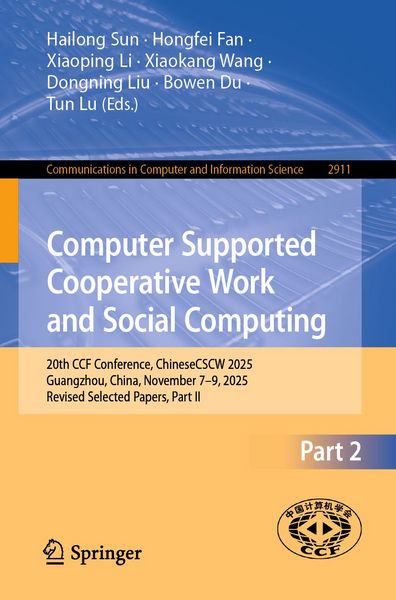 Produktbild: Computer Supported Cooperative Work and Social Computing