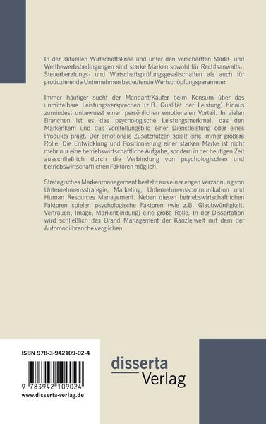Produktbild: Starke Marke: Verbindung von betriebswirtschaftlichen und psychologischen Faktoren als Erfolgsgarant