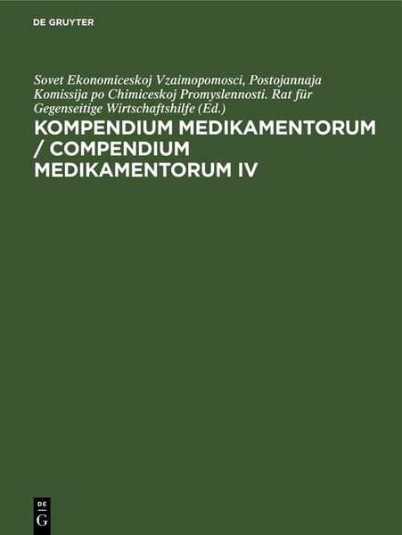 Produktbild: Kompendium medikamentorum / Compendium medikamentorum. IV.