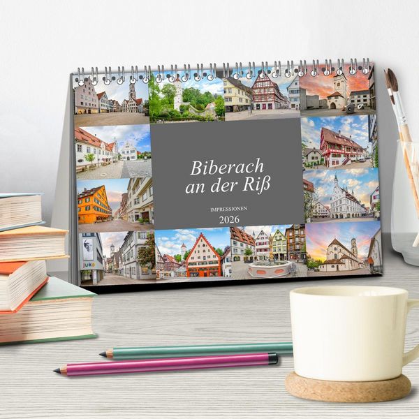 Produktbild: Biberach an der Ri&szlig; Impressionen (Tischkalender 2026 DIN A5 quer), CALVENDO Monatskalender