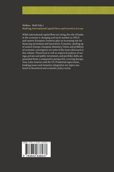 Produktbild: Banking, International Capital Flows and Growth in Europe