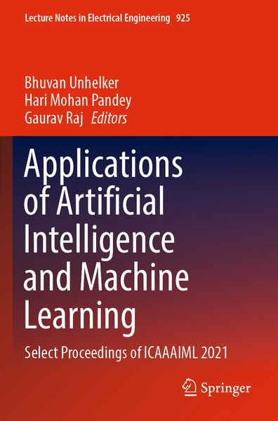 Produktbild: Applications of Artificial Intelligence and Machine Learning