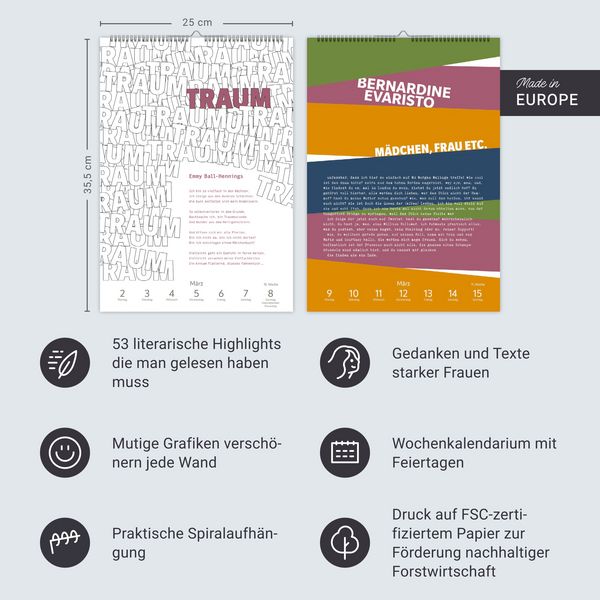 Produktbild: 53 Frauen, die du gelesen haben musst Wochen-Kulturkalender 2026