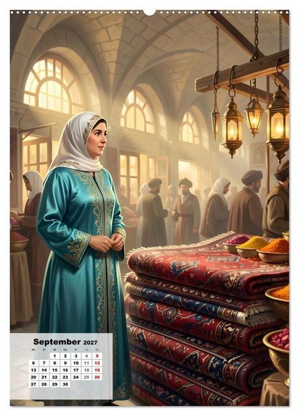 Produktbild: Marktfrauen durch die Jahrhunderte (hochwertiger Premium Wandkalender 2027 DIN A2 hoch), Kunstdruck in Hochglanz