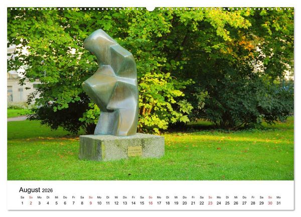 Produktbild: Wiesbaden Kunst in der &Ouml;ffentlichkeit (Wandkalender 2026 DIN A2 quer), CALVENDO Monatskalender