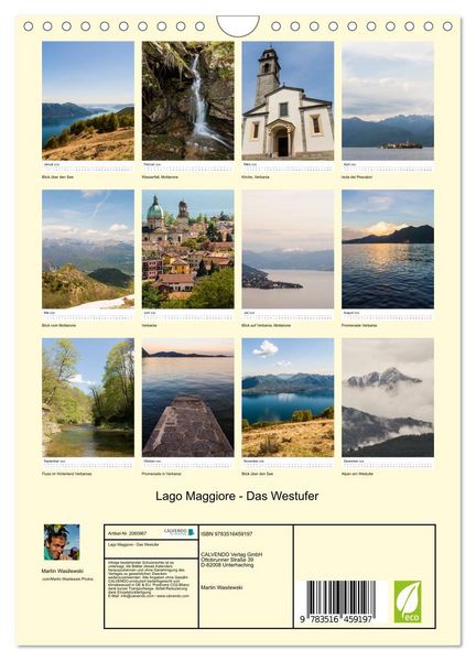 Produktbild: Lago Maggiore - Das Westufer (Wandkalender 2026 DIN A4 hoch), CALVENDO Monatskalender