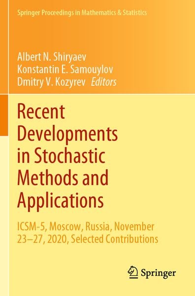 Produktbild: Recent Developments in Stochastic Methods and Applications