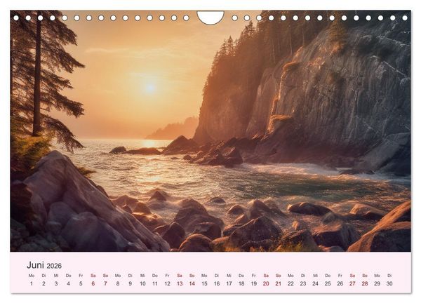 Produktbild: Sturmgetrieben - Der wilde K&uuml;stenkalender (Wandkalender 2026 DIN A4 quer), CALVENDO Monatskalender