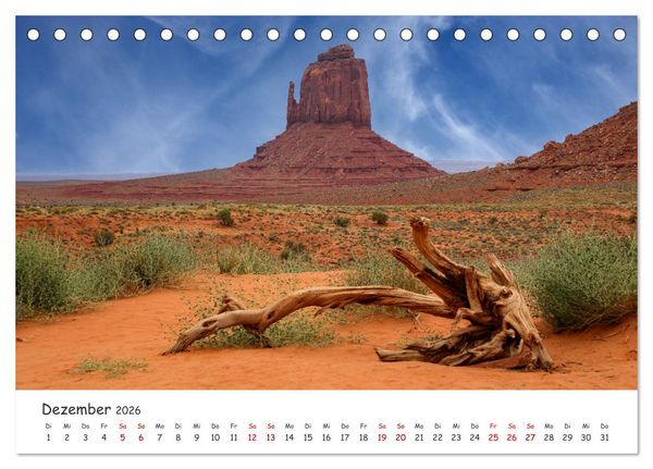 Produktbild: Monument Valley - Faszinierende Westernkulisse in den USA (Tischkalender 2026 DIN A5 quer), CALVENDO Monatskalender