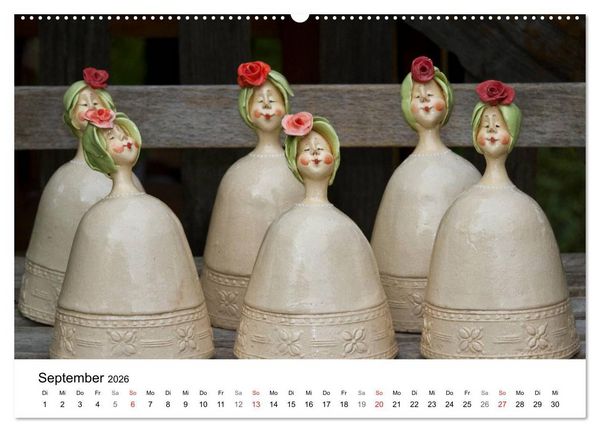 Produktbild: Tausendsch&ouml;n - handgeferigte Tonwesen (Wandkalender 2026 DIN A2 quer), CALVENDO Monatskalender