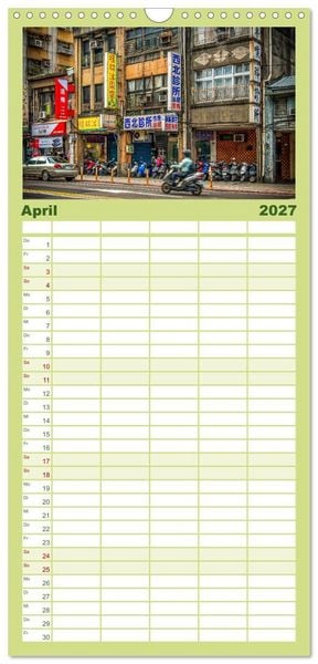 Produktbild: Familienplaner 2027 - Taipeh, Hauptstadt von Taiwan mit 5 Spalten (Wandkalender, 21 x 45 cm) CALVENDO