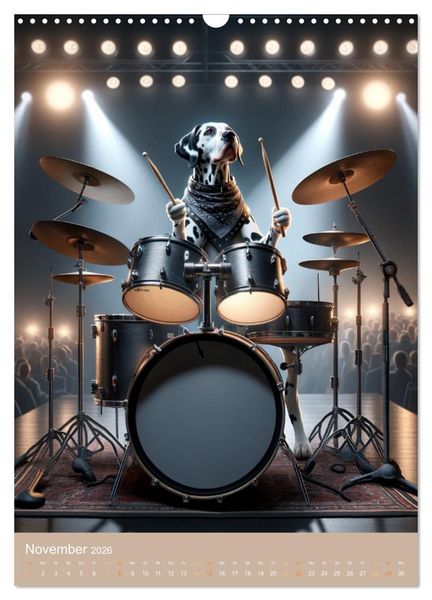 Produktbild: Rockstar Dalmatiner (Wandkalender 2026 DIN A3 hoch), CALVENDO Monatskalender