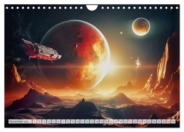 Produktbild: Extraterrestrisch - Auf fremden Planeten (Wandkalender 2026 DIN A4 quer), CALVENDO Monatskalender