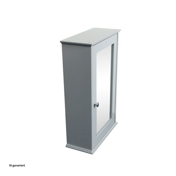 Produktbild: HTI-Living Bad Spiegelschrank im Landhaus Stil Holz Grau Wandspiegel mit Stauraum 34x53x15 cm