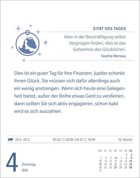 Produktbild: Wassermann Sternzeichenkalender 2027 - Tagesabrei&szlig;kalender - Ihr Horoskop f&uuml;r jeden Tag