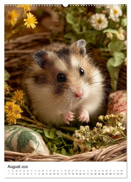 Produktbild: Hamster - s&uuml;&szlig;e Tiere zum Verlieben (hochwertiger Premium Wandkalender 2026 DIN A2 hoch), Kunstdruck in Hochglanz