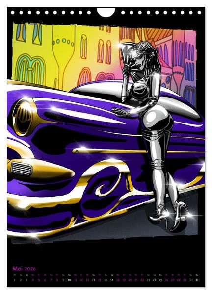 Produktbild: CYBER PINUPS (Wandkalender 2026 DIN A4 hoch), CALVENDO Monatskalender