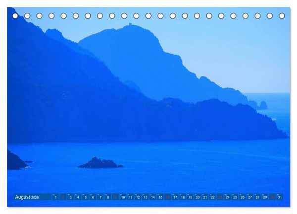 Produktbild: Korsika - Wandern zu den Naturwundern (Tischkalender 2026 DIN A5 quer), CALVENDO Monatskalender