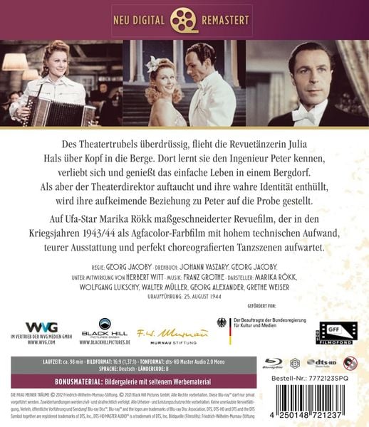 Produktbild: Deutsche Filmklassiker - Die Frau meiner Tr&auml;ume