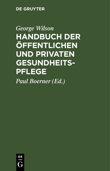 Produktbild: Handbuch der &ouml;ffentlichen und privaten Gesundheitspflege