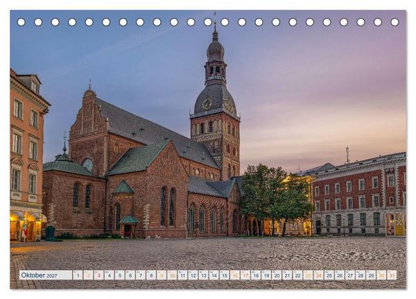 Produktbild: Nordischer Glanz &ndash; Tallinn - Riga - Vilnius (Tischkalender 2027 DIN A5 quer), CALVENDO Monatskalender
