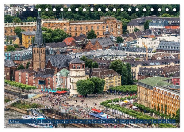 Produktbild: D&uuml;sseldorf - Ansichten einer faszinierenden Stadt (Tischkalender 2026 DIN A5 quer), CALVENDO Monatskalender
