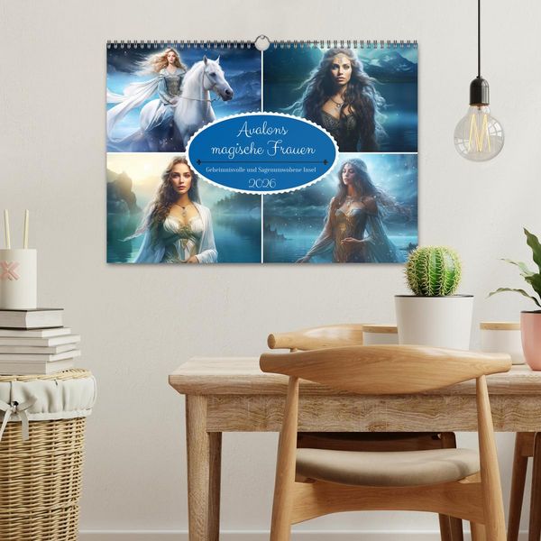 Produktbild: Avalons magische Frauen. Geheimnisvolle und Sagenumwobene Insel (Wandkalender 2026 DIN A3 quer), CALVENDO Monatskalender