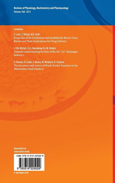 Produktbild: Reviews of Physiology, Biochemistry and Pharmacology