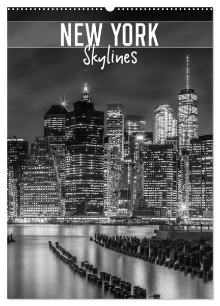 Produktbild: NEW YORK Skylines (Wandkalender 2026 DIN A2 hoch), CALVENDO Monatskalender