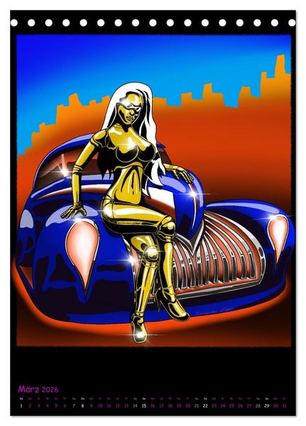 Produktbild: CYBER PINUPS (Tischkalender 2026 DIN A5 hoch), CALVENDO Monatskalender