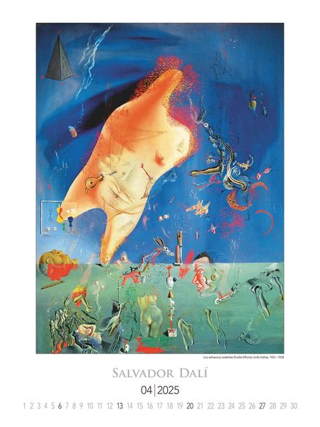 Salvador Dali 2025 Bild Kalender 42x56 Cm Kunst Kalender Wand Salvador Dali 2025 Bild Kalender 42x56 Cm Kunst Kalender Wand Kalender Malerei Alpha Edition