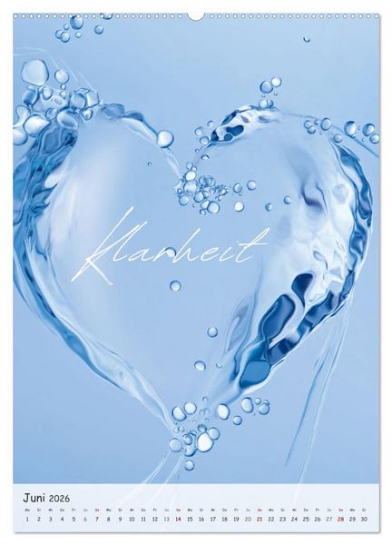 Produktbild: 12 Worte f&uuml;r Liebe (hochwertiger Premium Wandkalender 2026 DIN A2 hoch), Kunstdruck in Hochglanz