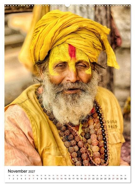 Produktbild: Sadhus - Die heiligen M&auml;nner von Nepal (Wandkalender 2027 DIN A2 hoch), CALVENDO Monatskalender