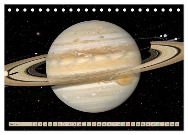 Produktbild: Jupiter, Motive inspiriert vom gr&ouml;&szlig;ten Planeten unseres Sonnensystems (Tischkalender 2027 DIN A5 quer), CALVENDO Monatskalender