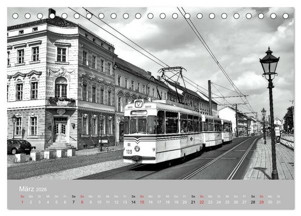 Produktbild: Potsdam schwarz auf wei&szlig; (Tischkalender 2026 DIN A5 quer), CALVENDO Monatskalender