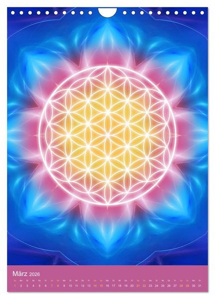 Produktbild: Blume des Lebens - Harmonie durch Symbolkraft (Wandkalender 2026 DIN A4 hoch), CALVENDO Monatskalender