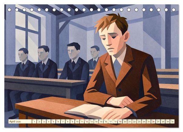 Produktbild: Hermann Hesse. Sein Leben, seine Werke (Tischkalender 2026 DIN A5 quer), CALVENDO Monatskalender