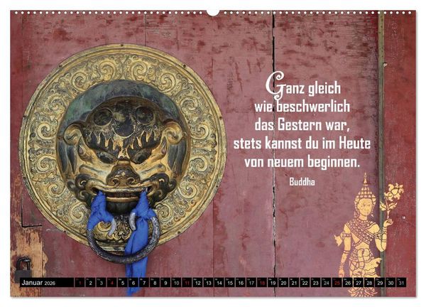 Produktbild: Spirituelles aus Asien - Weisheiten 2026 (Wandkalender 2026 DIN A2 quer), CALVENDO Monatskalender