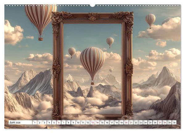 Produktbild: Himmelsmagie in Ballonfarben (hochwertiger Premium Wandkalender 2026 DIN A2 quer), Kunstdruck in Hochglanz