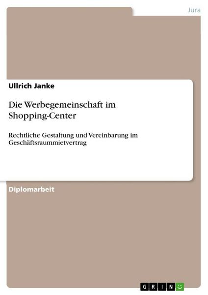 Produktbild: Die Werbegemeinschaft im Shopping-Center