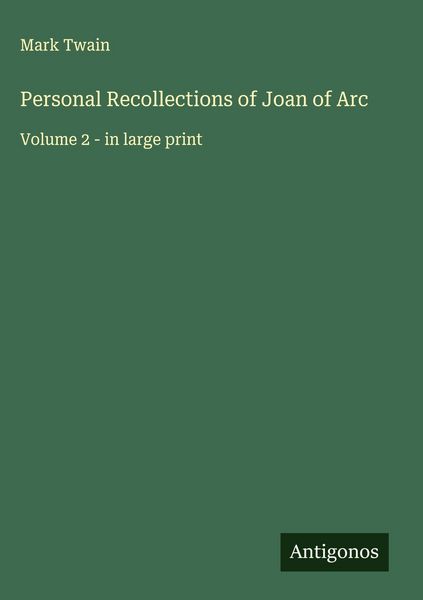 Produktbild: Personal Recollections of Joan of Arc